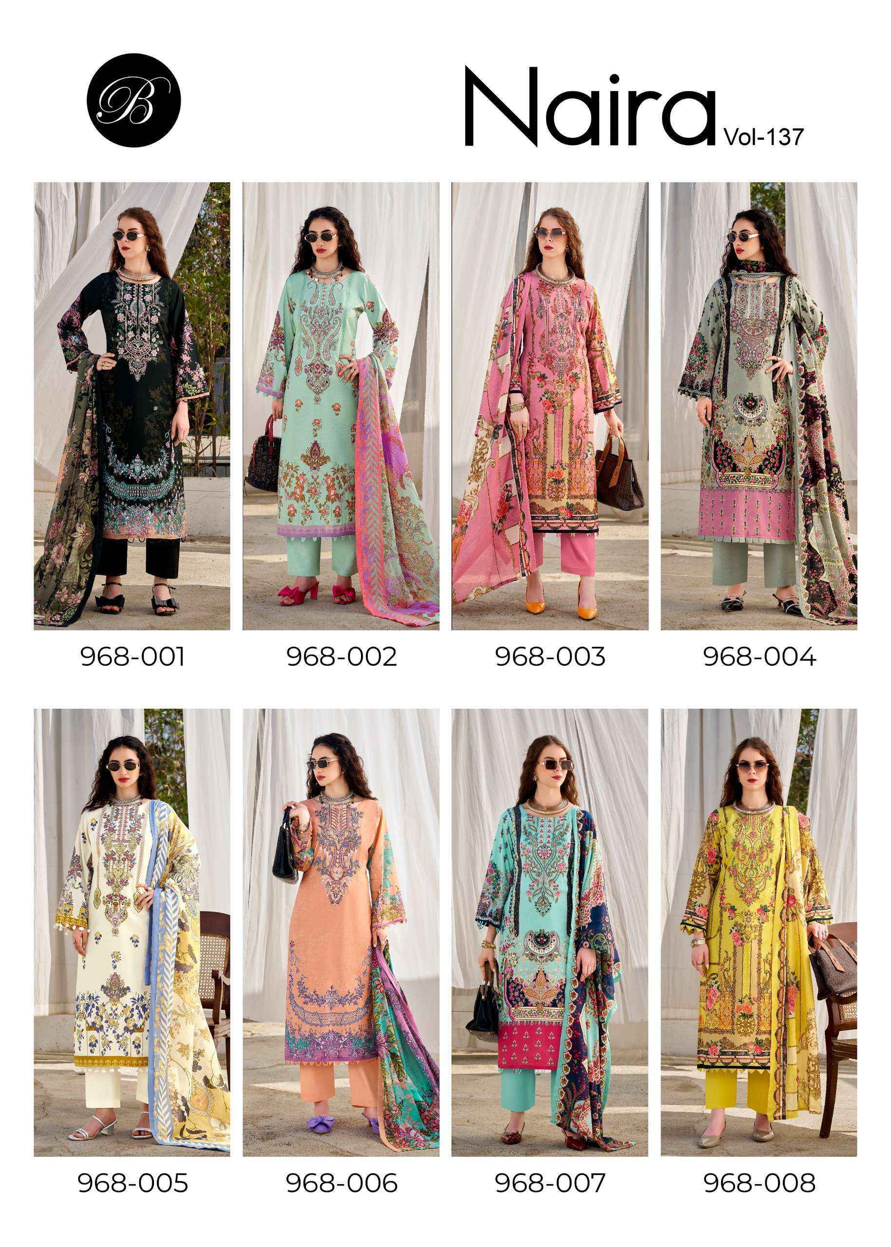 Belliza Naira Vol 137 Cotton Pakistani Dress Material Wholesale Price ( 8 pcs Cataloge )