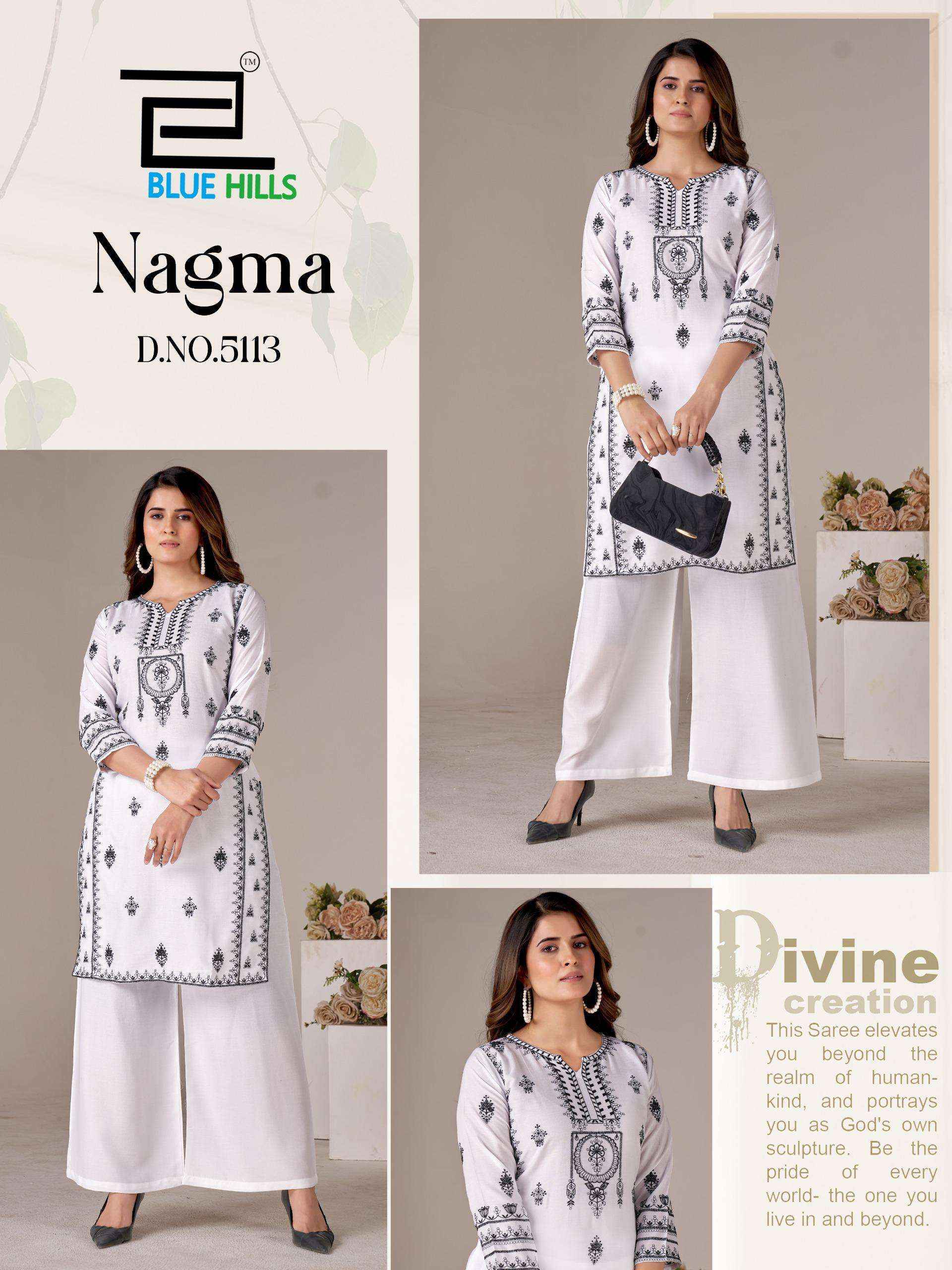 Blue Hills Nagma Rayon Kurti Bottom Set Wholesale Price ( 2 Pcs Set )