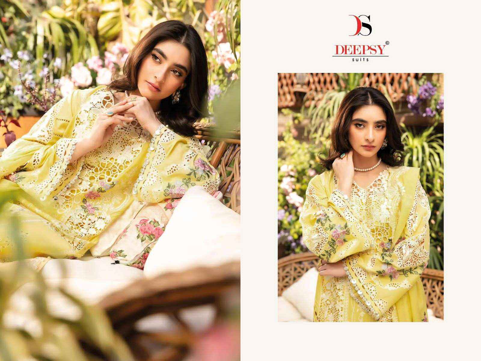 Deepsy Elaf Luxury Lawn 25 3 Nx Pure Cotton Pakistani Dress Collection ( 4 Pcs Catalog )