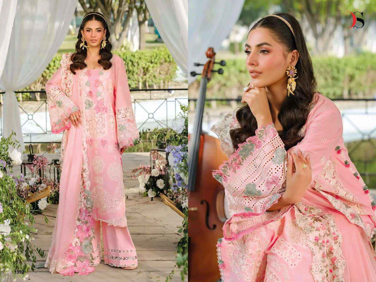 Deepsy Elaf Luxury Lawn 25 3 Nx Pure Cotton Pakistani Dress Collection ( 4 Pcs Catalog )