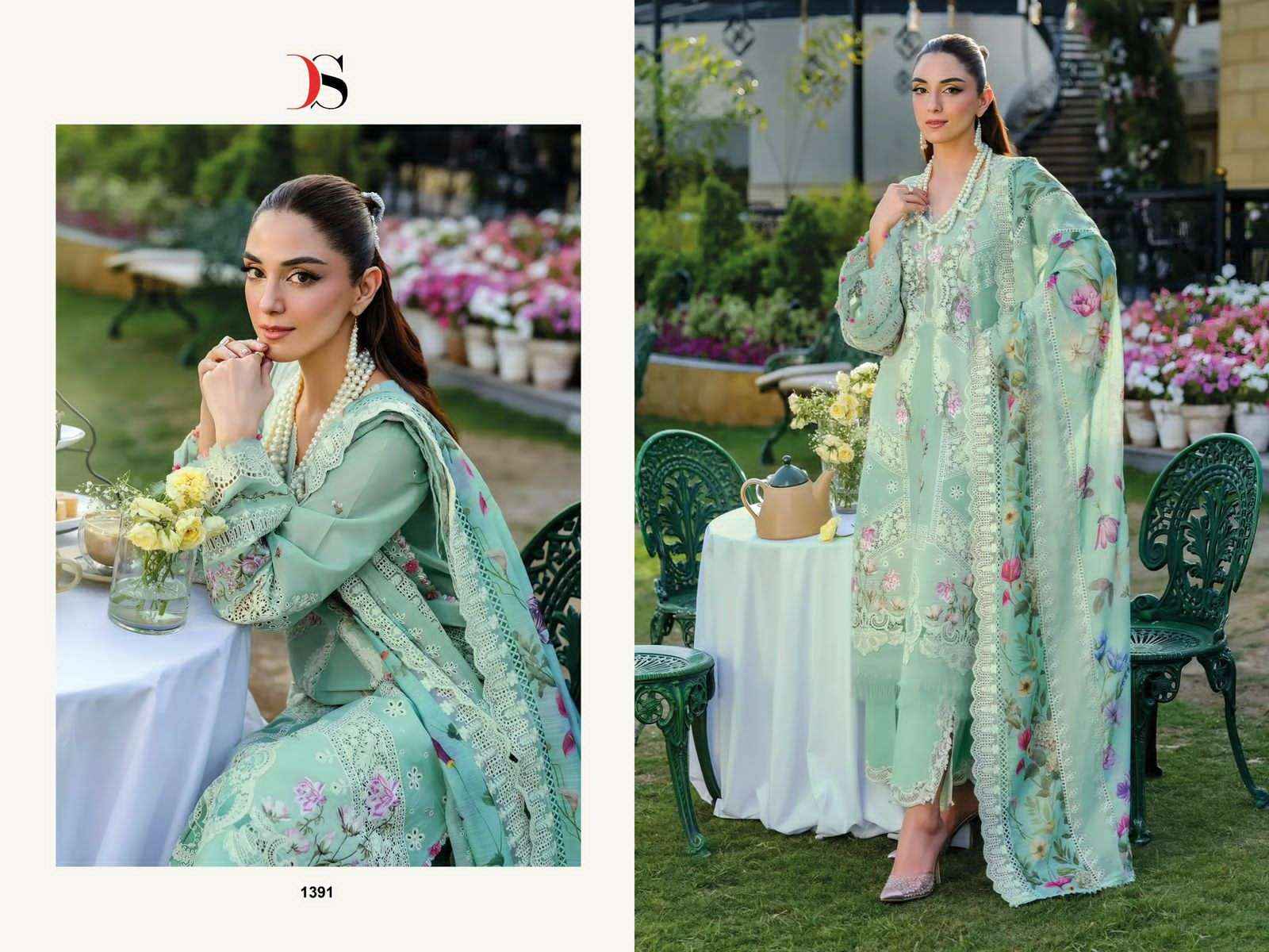 Deepsy Elaf Luxury Lawn 25 3 Nx Pure Cotton Pakistani Dress Collection ( 4 Pcs Catalog )