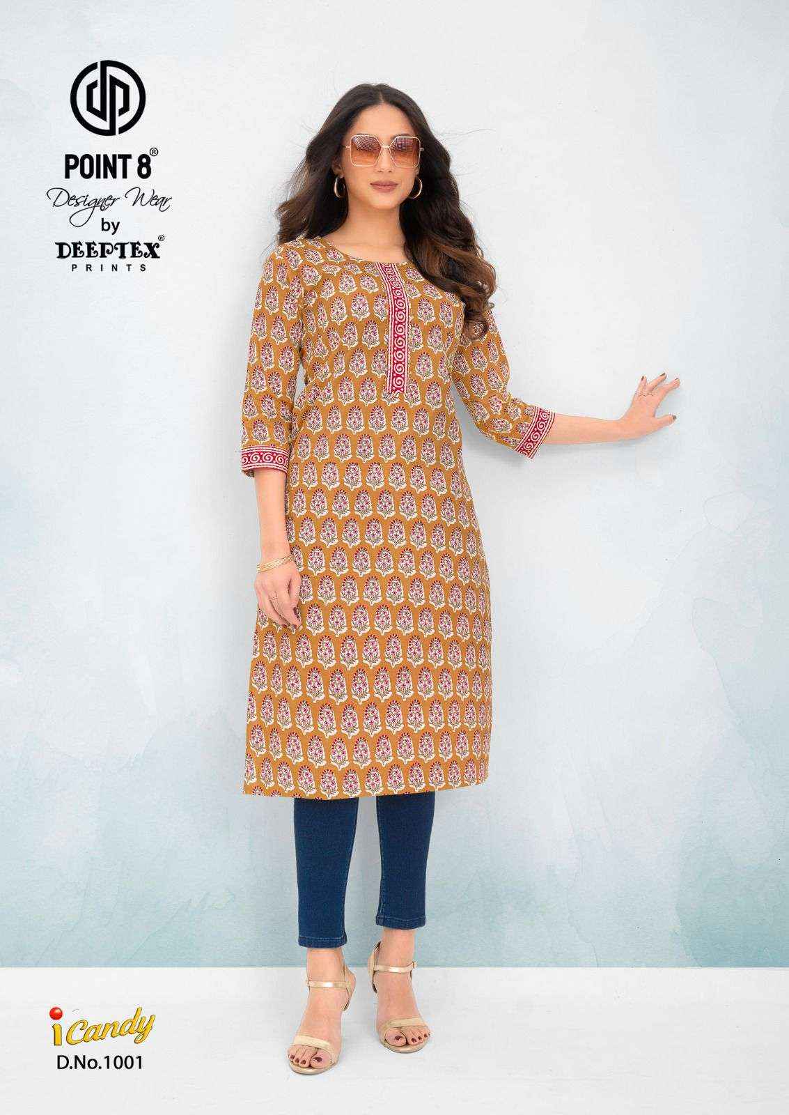 Deeptex I Candy Vol 1 Heavy Cotton Printed Straight Kurti Set Collection ( 10 Pcs Catalog )