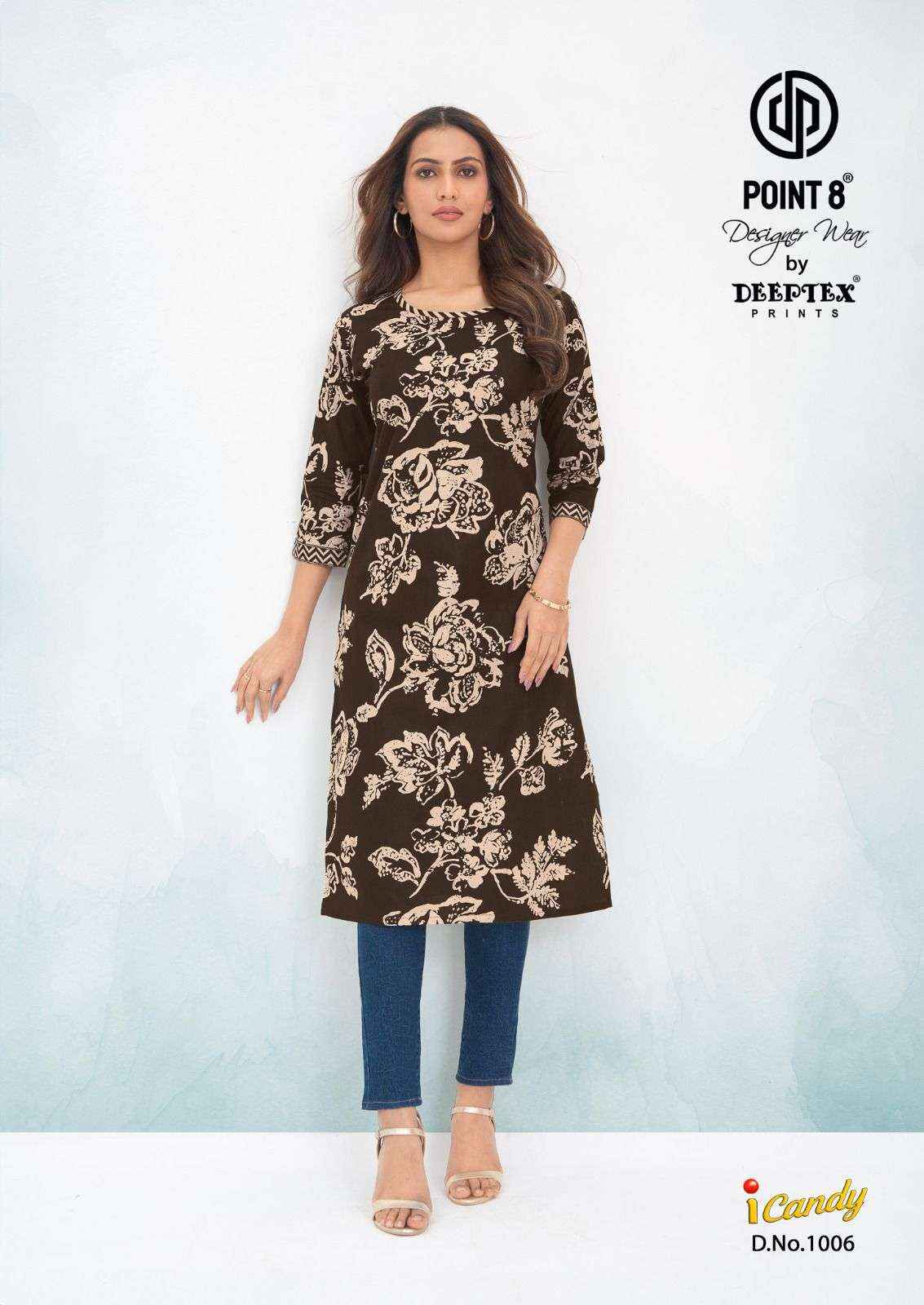 Deeptex I Candy Vol 1 Heavy Cotton Printed Straight Kurti Set Collection ( 10 Pcs Catalog )