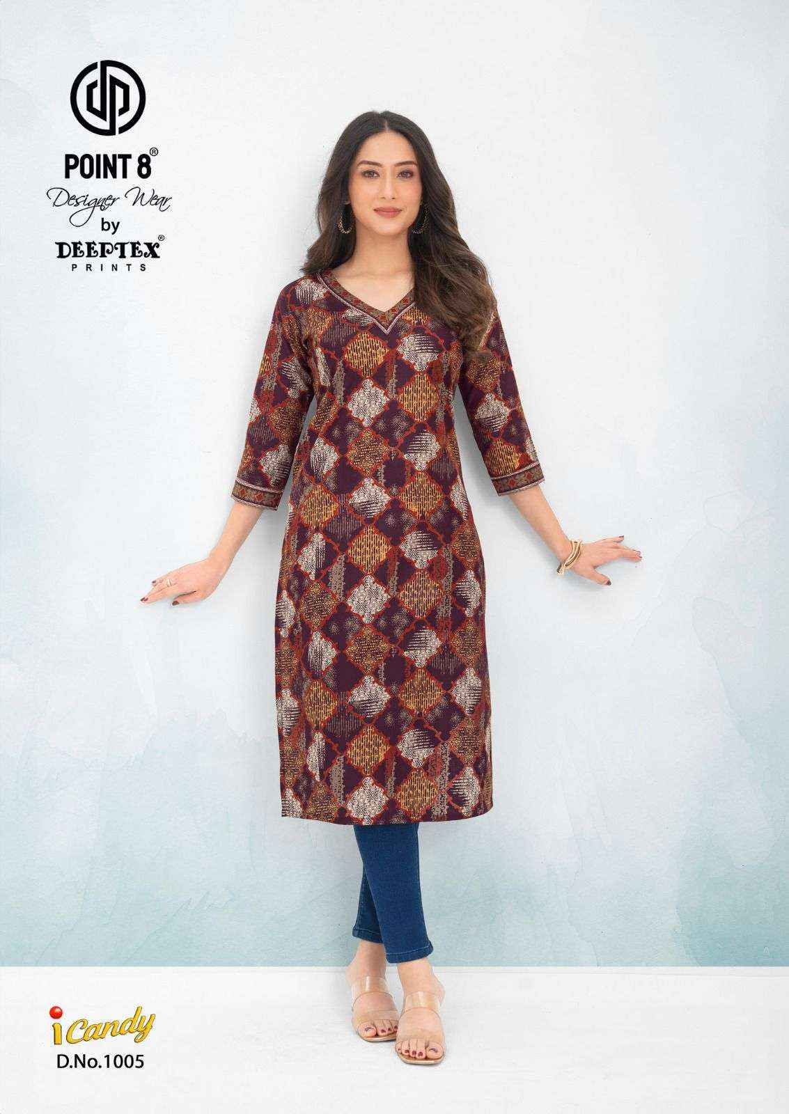 Deeptex I Candy Vol 1 Heavy Cotton Printed Straight Kurti Set Collection ( 10 Pcs Catalog )