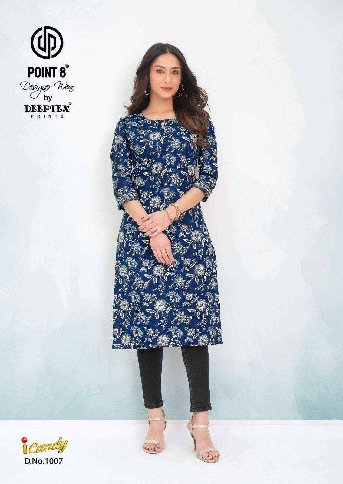 Deeptex I Candy Vol 1 Heavy Cotton Printed Straight Kurti Set Collection ( 10 Pcs Catalog )