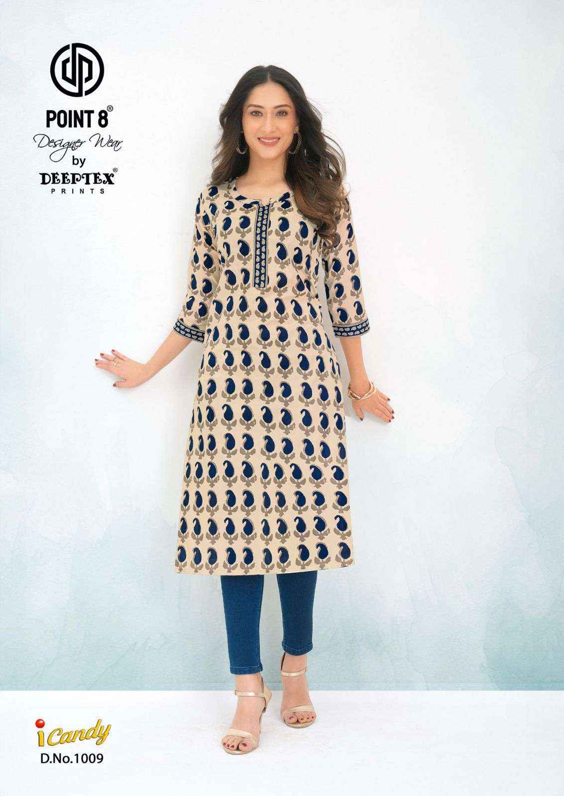 Deeptex I Candy Vol 1 Heavy Cotton Printed Straight Kurti Set Collection ( 10 Pcs Catalog )