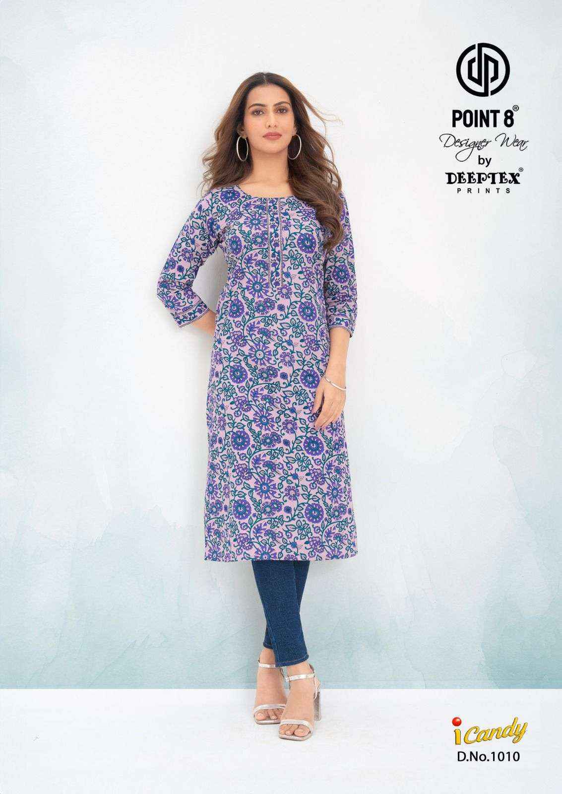Deeptex I Candy Vol 1 Heavy Cotton Printed Straight Kurti Set Collection ( 10 Pcs Catalog )