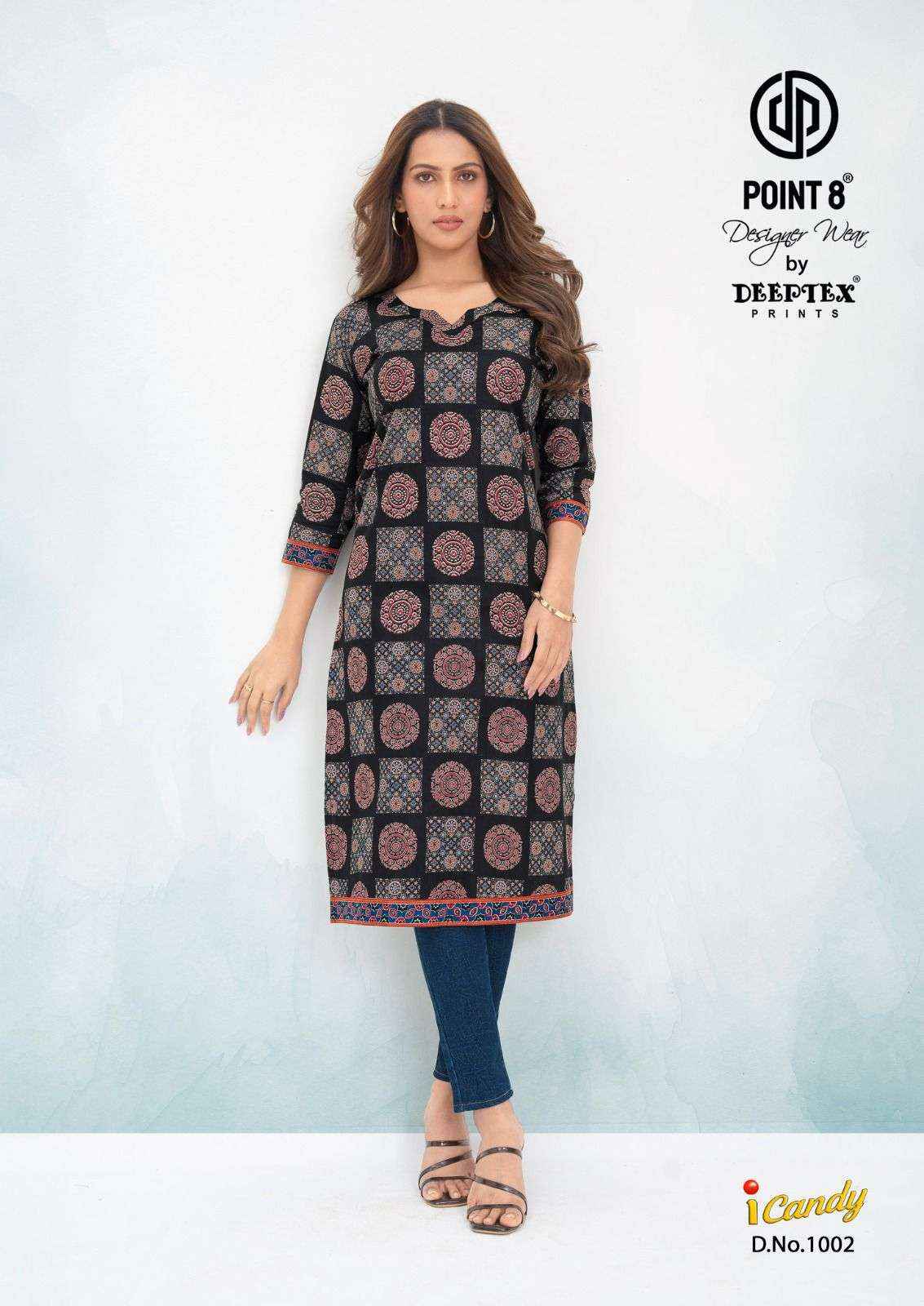 Deeptex I Candy Vol 1 Heavy Cotton Printed Straight Kurti Set Collection ( 10 Pcs Catalog )