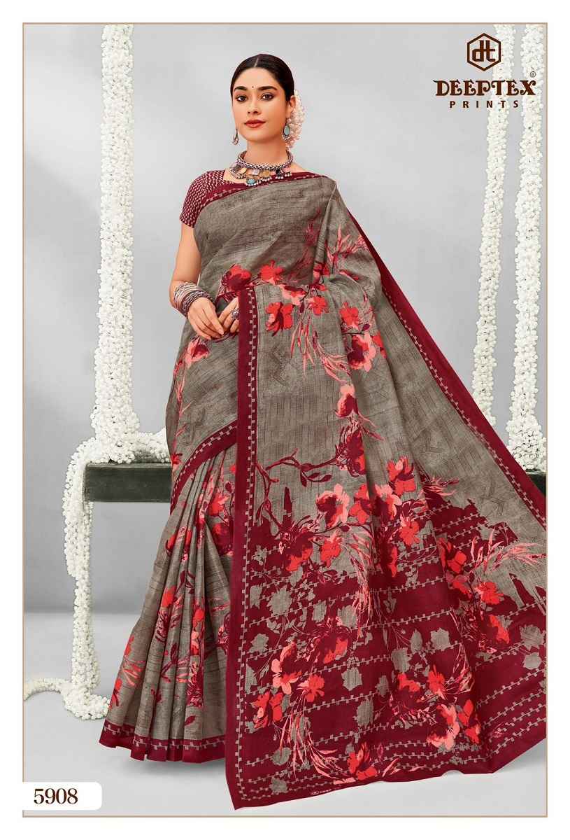 Deeptex Prints Mother India Vol 59 Cotton Saree Wholesale Online Price ( 30 pcs Catalogue )