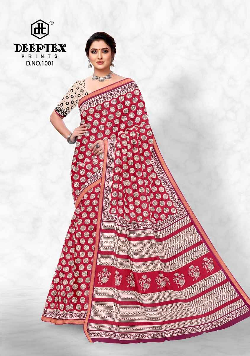Deeptex Prints Pinky City Vol 1 Pure Cotton Saree Wholesale Price ( 10 Pcs Catalogue )