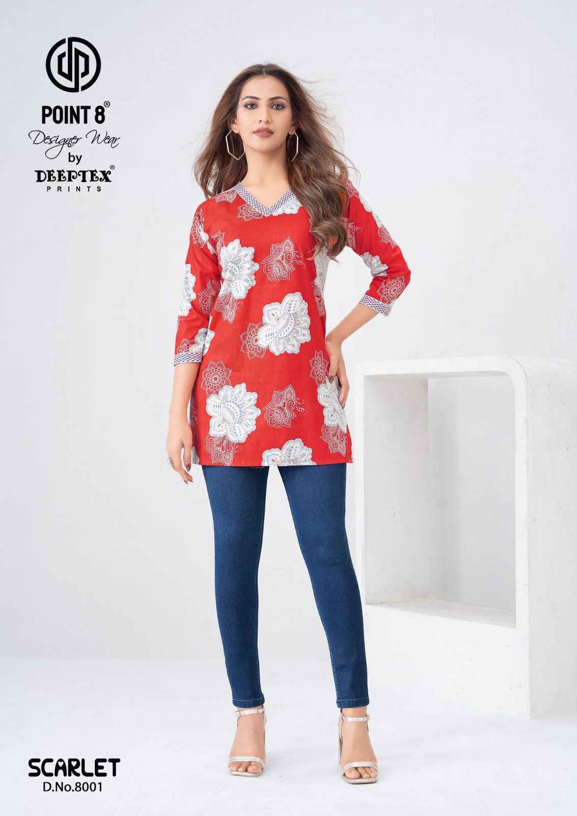 Deeptex Scarlet Vol 8 Short Cotton Tops Wholesale Price ( 10 pcs Catalogue )