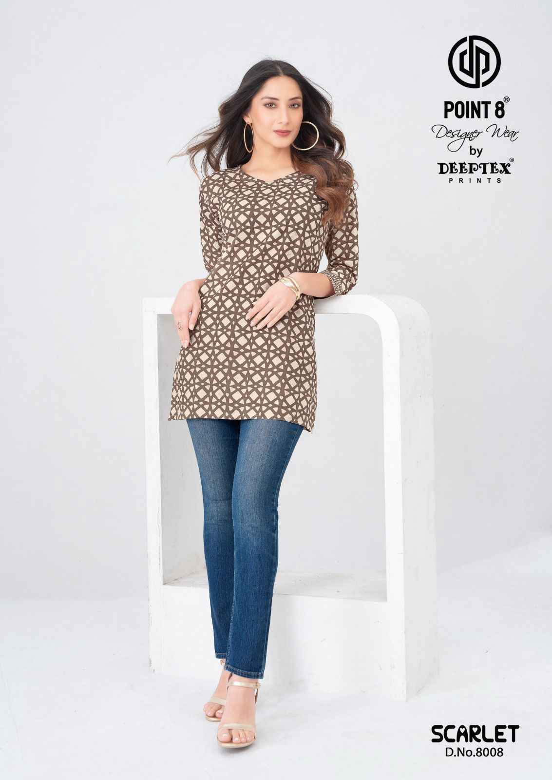 Deeptex Scarlet Vol 8 Short Cotton Tops Wholesale Price ( 10 pcs Catalogue )