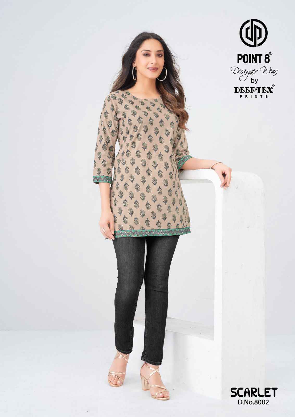 Deeptex Scarlet Vol 8 Short Cotton Tops Wholesale Price ( 10 pcs Catalogue )