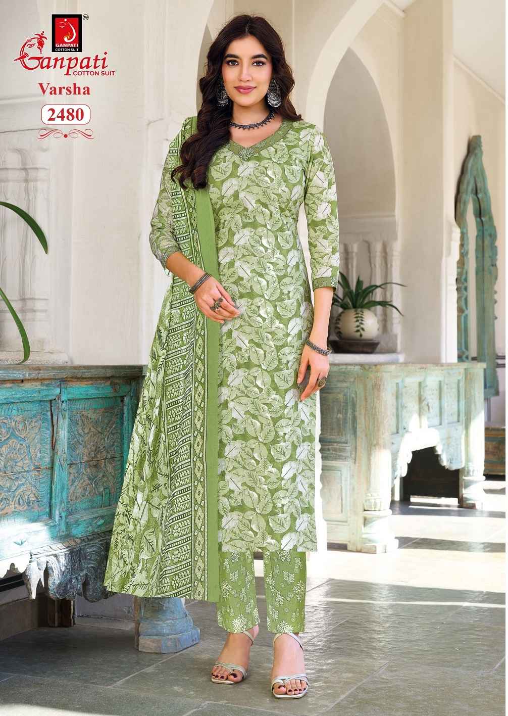Ganpati Varsha Vol-14 Pure Cotton Readymade Suits Wholesale Price ( 12 Pcs Catalogue )