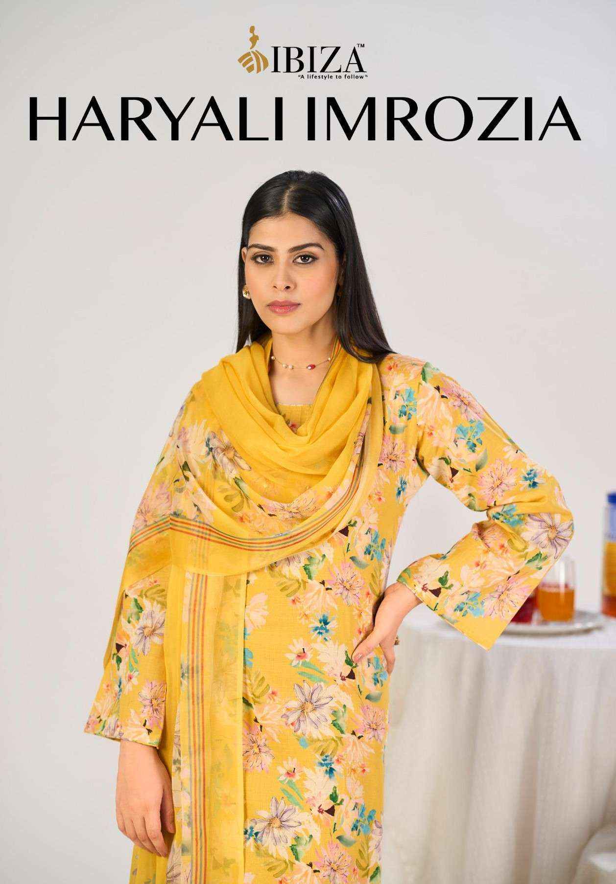 Ibiza Haryali Imrozia Digital Printed Linen Dress Material Wholesale Collection ( 4 Pcs catalog )
