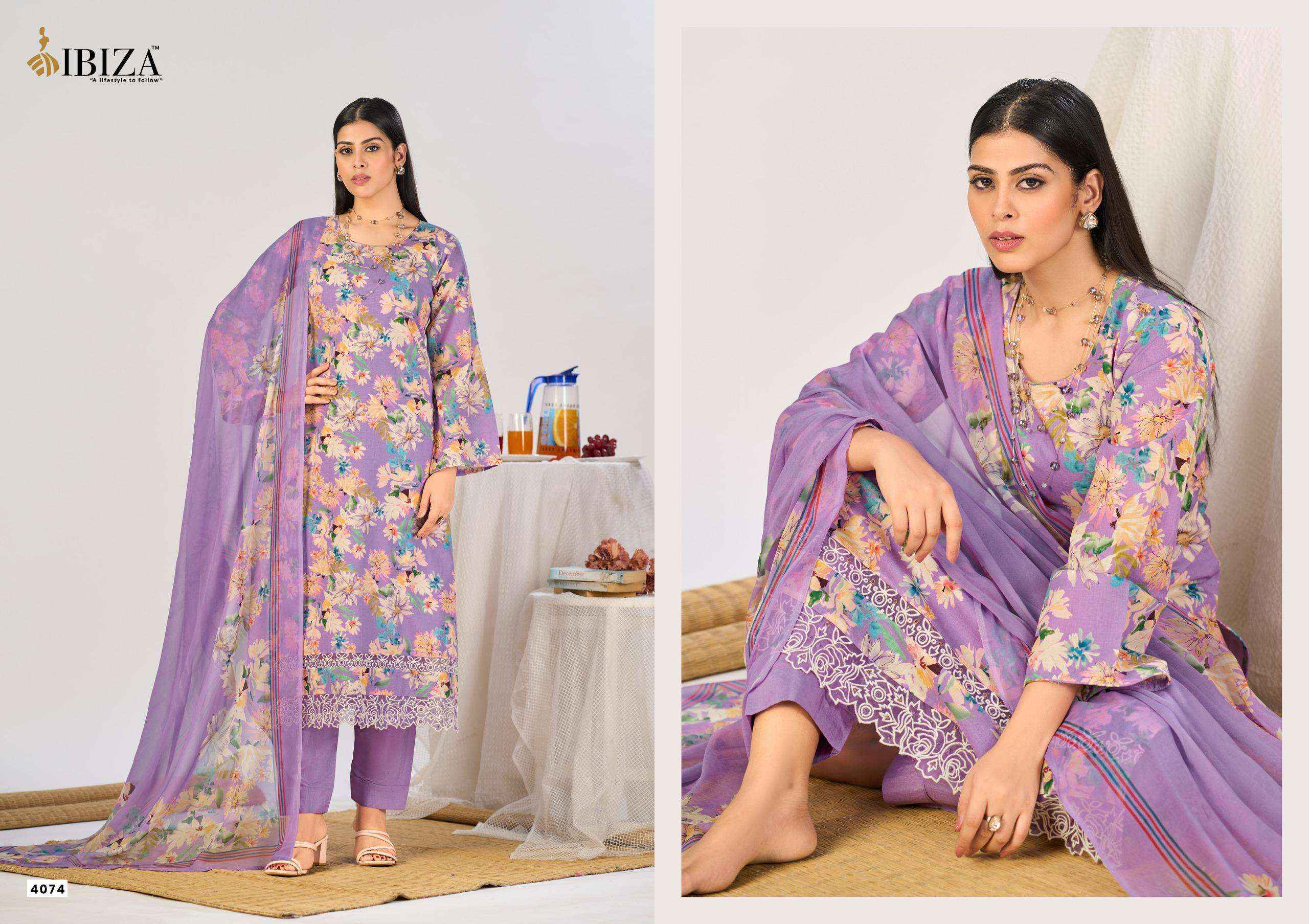 Ibiza Haryali Imrozia Digital Printed Linen Dress Material Wholesale Collection ( 4 Pcs catalog )