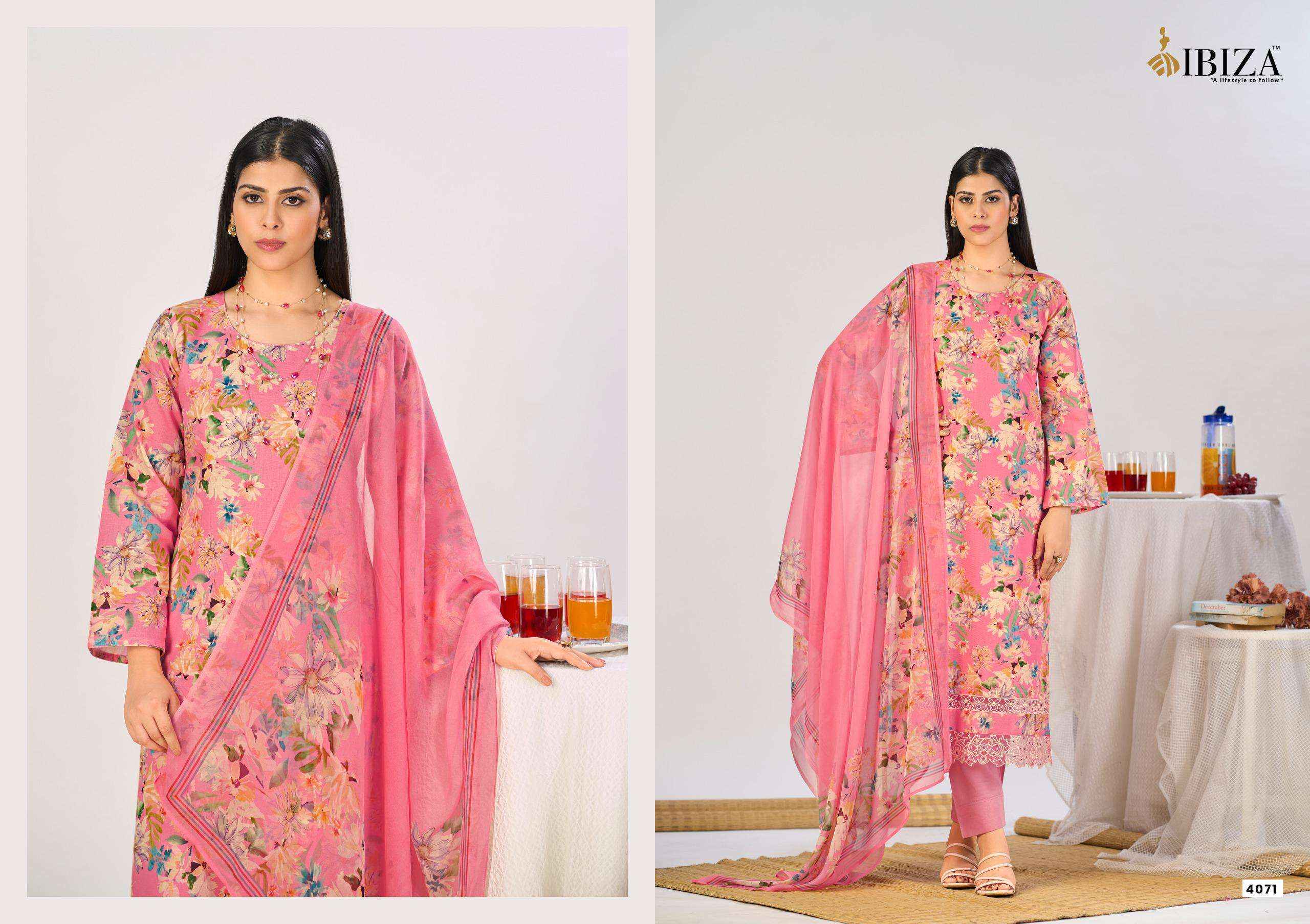 Ibiza Haryali Imrozia Digital Printed Linen Dress Material Wholesale Collection ( 4 Pcs catalog )