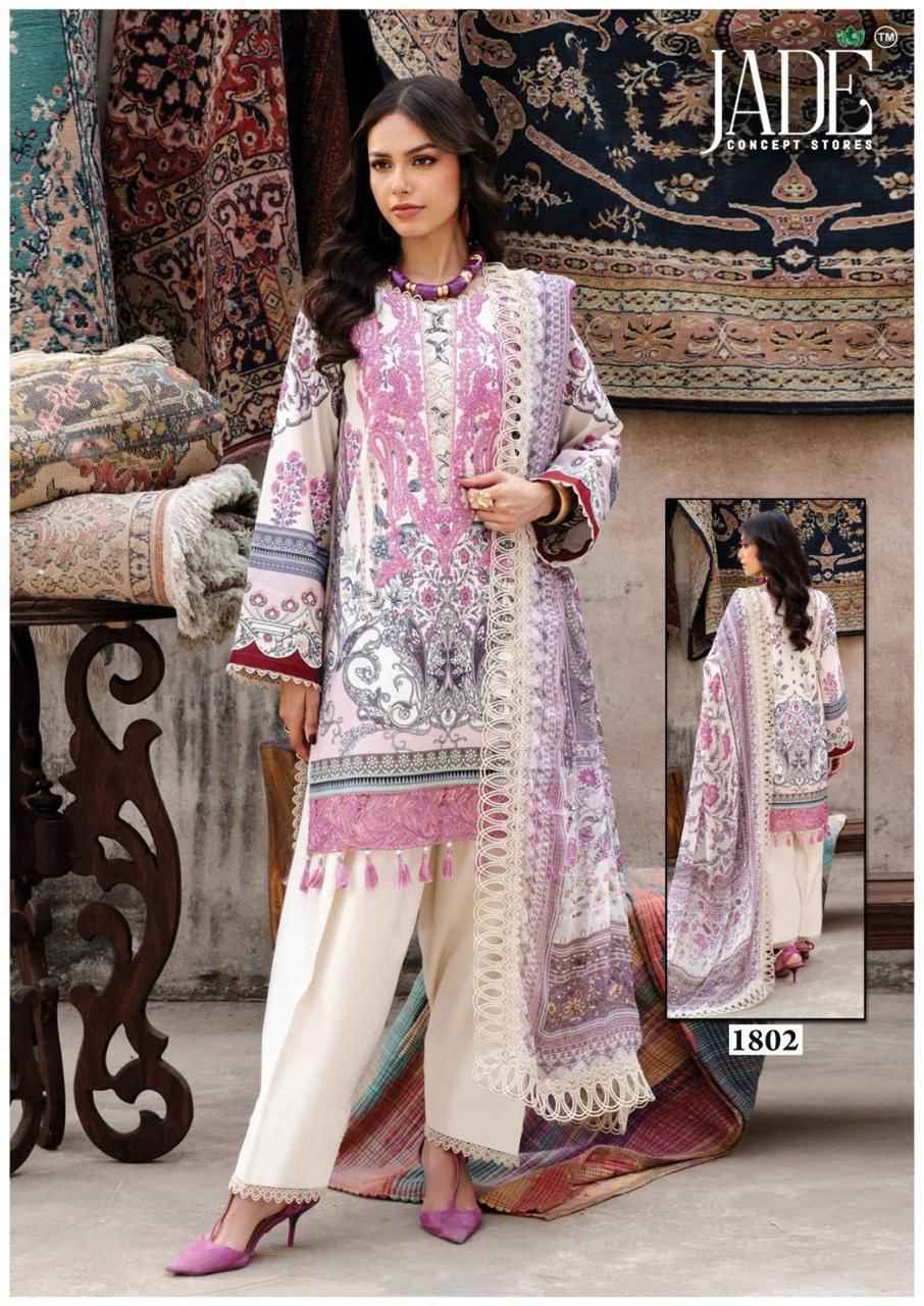 Jade Bin Saeed Heavy Luxury Vol 18 Lawn Cotton Dress Material Wholesale Collection ( 6 Pcs Catalog )
