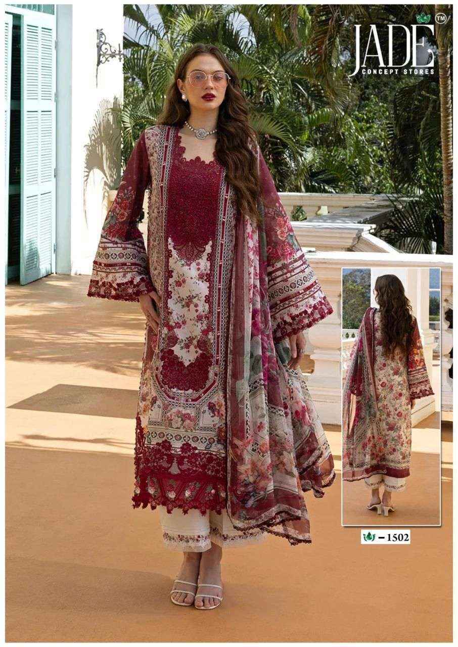 Jade Crimson Vol 15 Lawn Cotton Dress Material Wholesale Collection ( 6 Pcs Catalog )