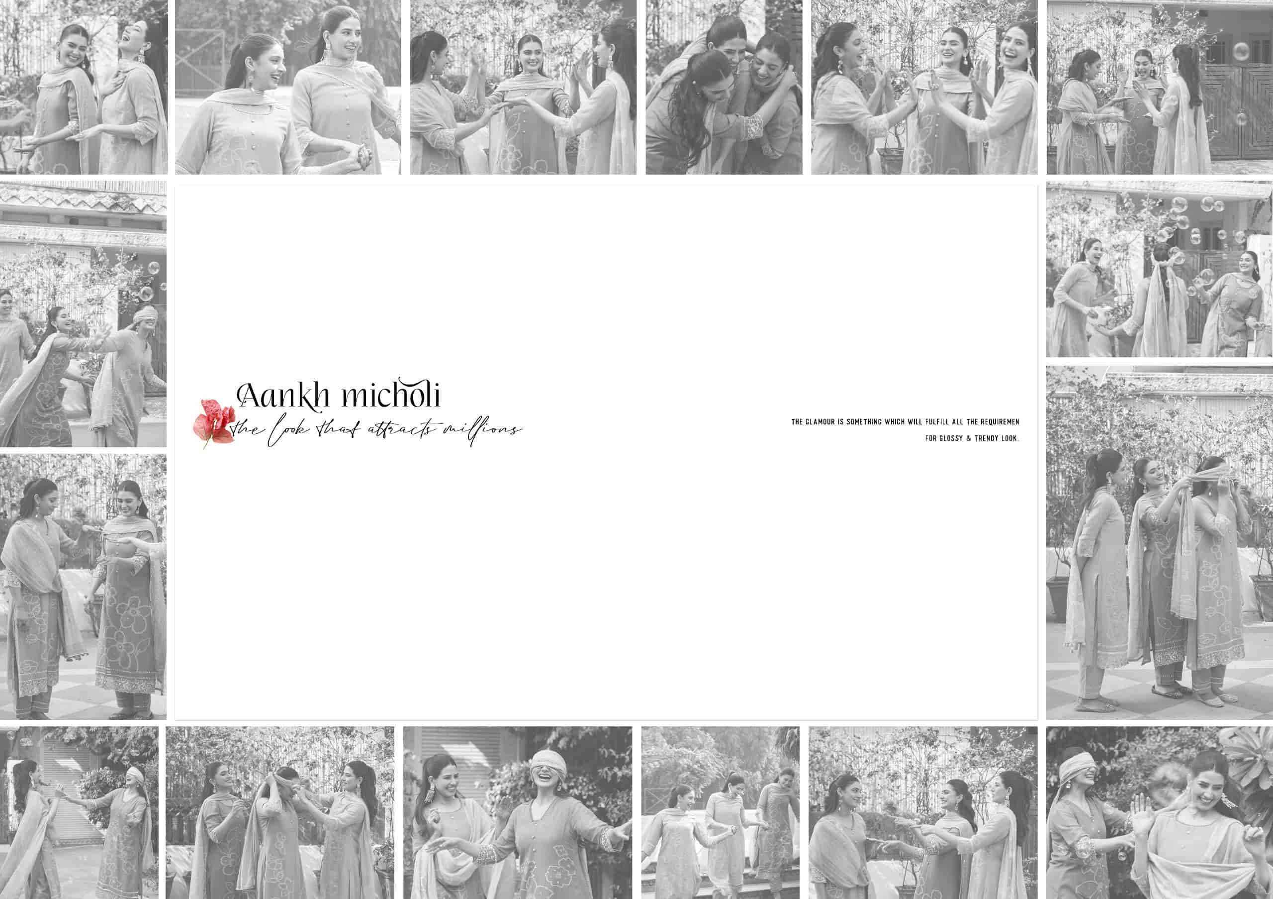 Jay Vijay Aankh Micholi Fancy Chanderi Jacquard Designer Suit Collection ( 6 Pcs Catalog )