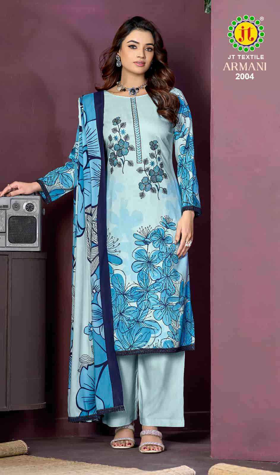 Jt Armani Vol 2 Fancy Rayon Dress Material Wholesale Collection ( 5 Pcs Catalog )