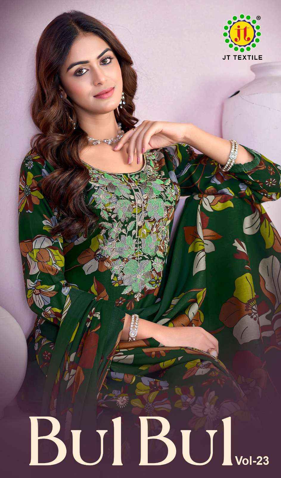 Jt Bulbul Vol 23 Rayon Dress Material Wholesale Online Price ( 5 Pcs Catalogue )