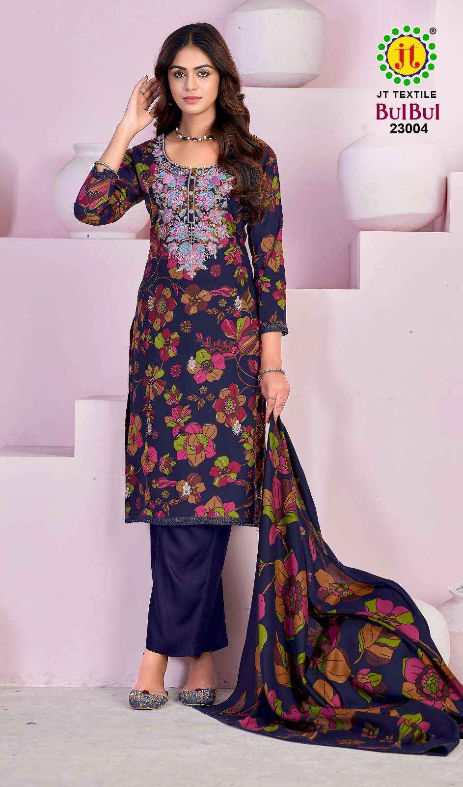 Jt Bulbul Vol 23 Rayon Dress Material Wholesale Online Price ( 5 Pcs Catalogue )