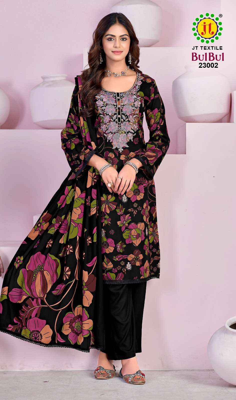 Jt Bulbul Vol 23 Rayon Dress Material Wholesale Online Price ( 5 Pcs Catalogue )