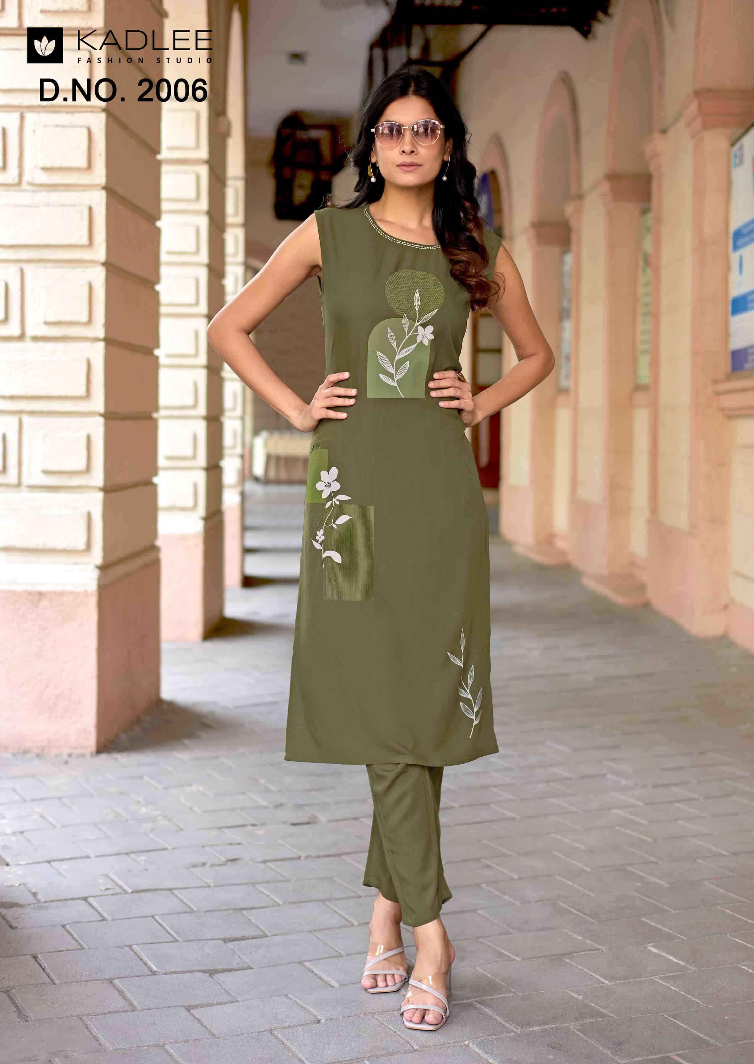 Kadlee Fashion Rose Wood Rayon Readymade suits ( 6 Pcs Catalogue )