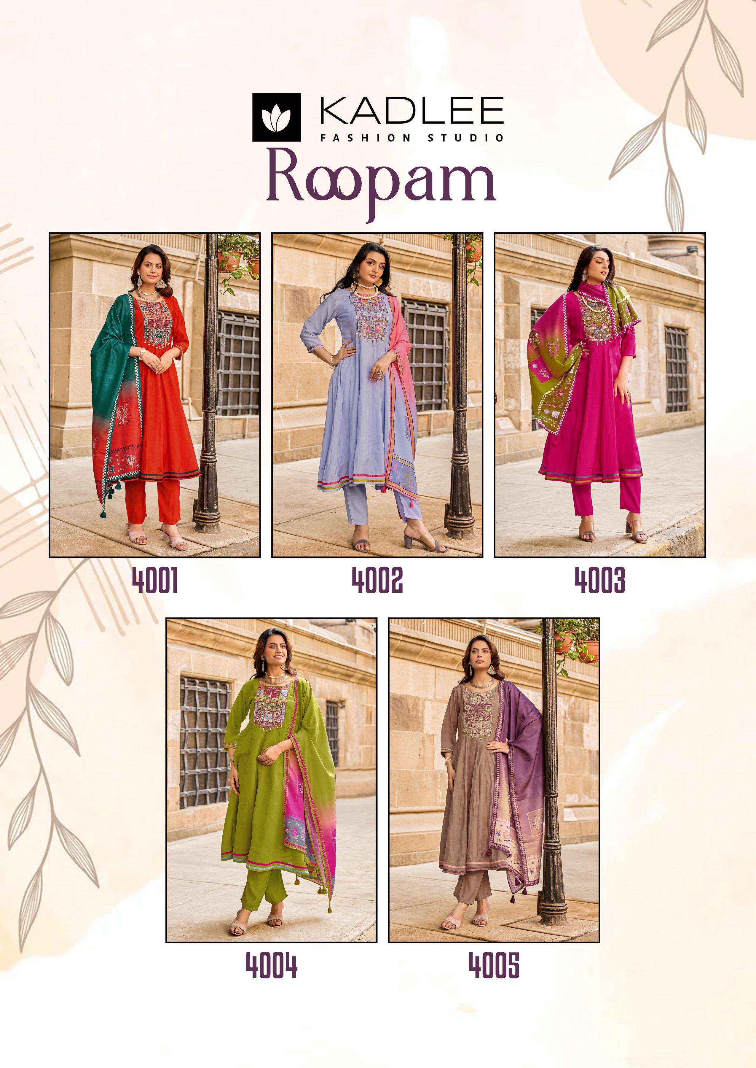 Kadlee Roopam Chanderi Kurti Combo Collection ( 5 Pcs Catalog )