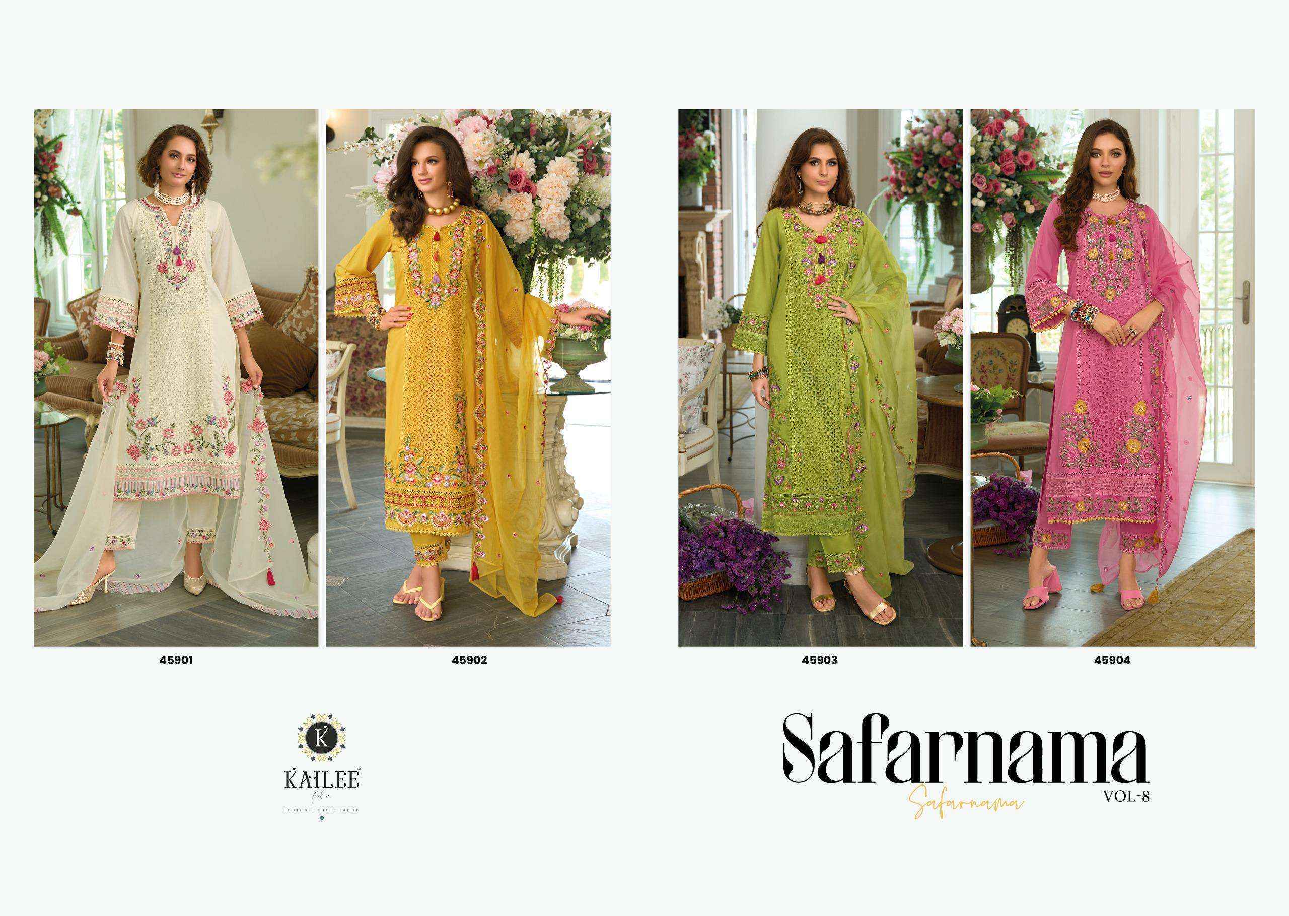 Kailee Fashion Safarnama Vol 8 Cotton Kurti Combo Collection ( 4 Pcs Catalog )