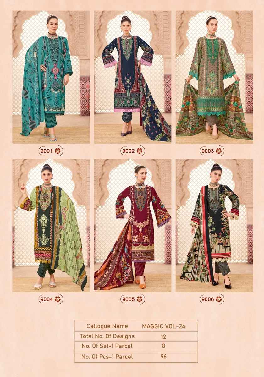 Kala Fashion Maggic Vol-24 Karachi Wholesale Dress Material Online Price ( 12 Pcs Catalogue )