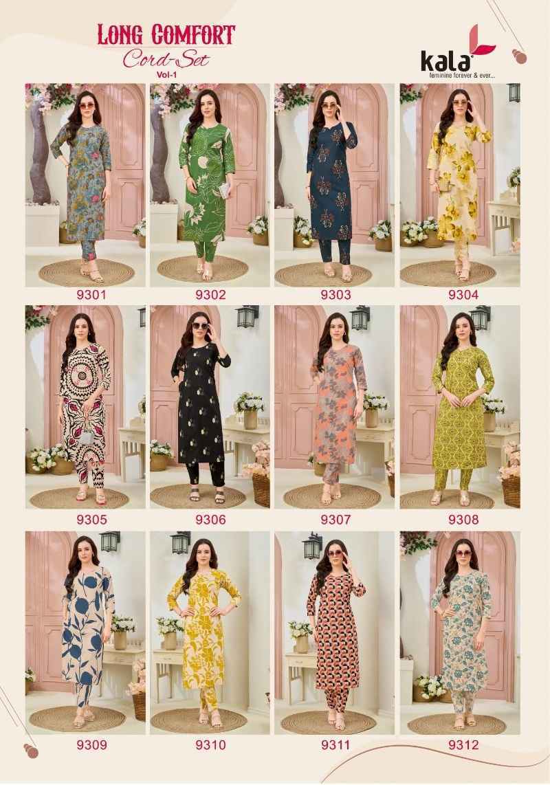 Kala Long Comfort Vol 1 Cotton Co Ord Set Collection ( 12 Pcs Catalog )