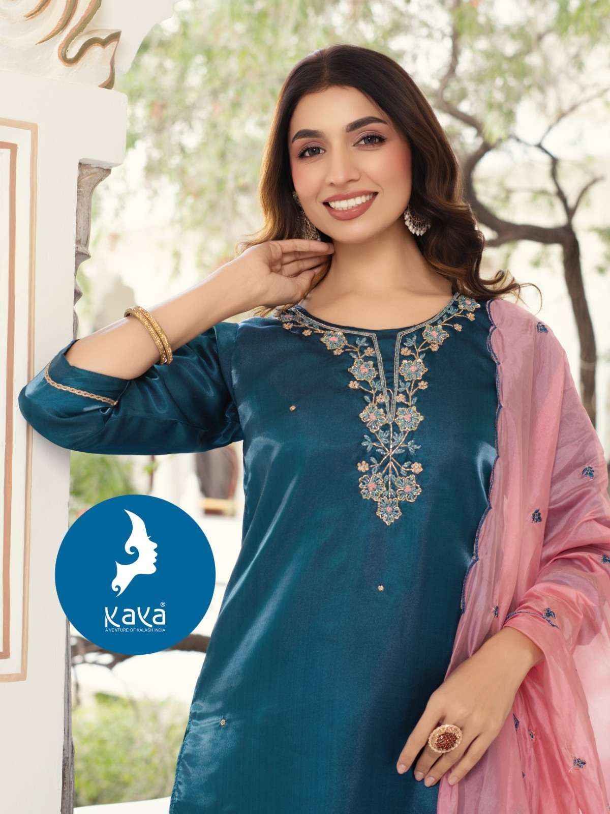 Kaya Aisha Premium Style Kurti Pant Dupatta Set Collection ( 4 Pcs Catalog )