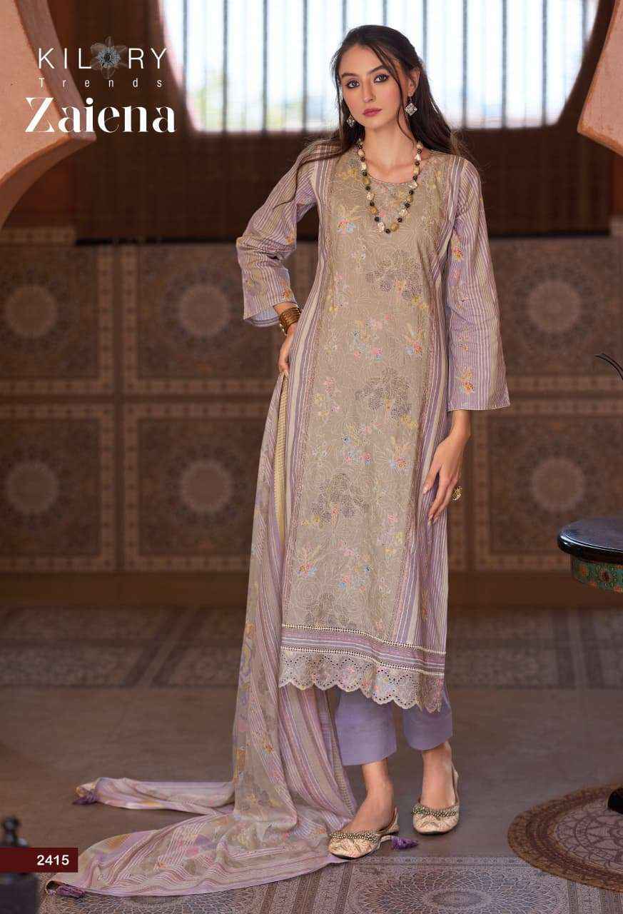 Kilory Trends Zaiena Lawn Cotton Dress Material Wholesale Collection ( 6 Pcs Catalog )