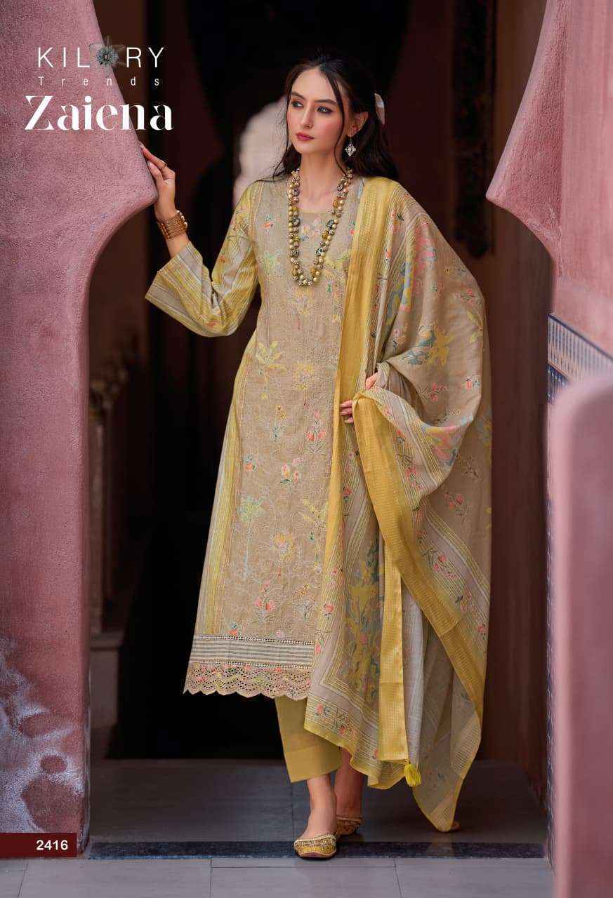 Kilory Trends Zaiena Lawn Cotton Dress Material Wholesale Collection ( 6 Pcs Catalog )