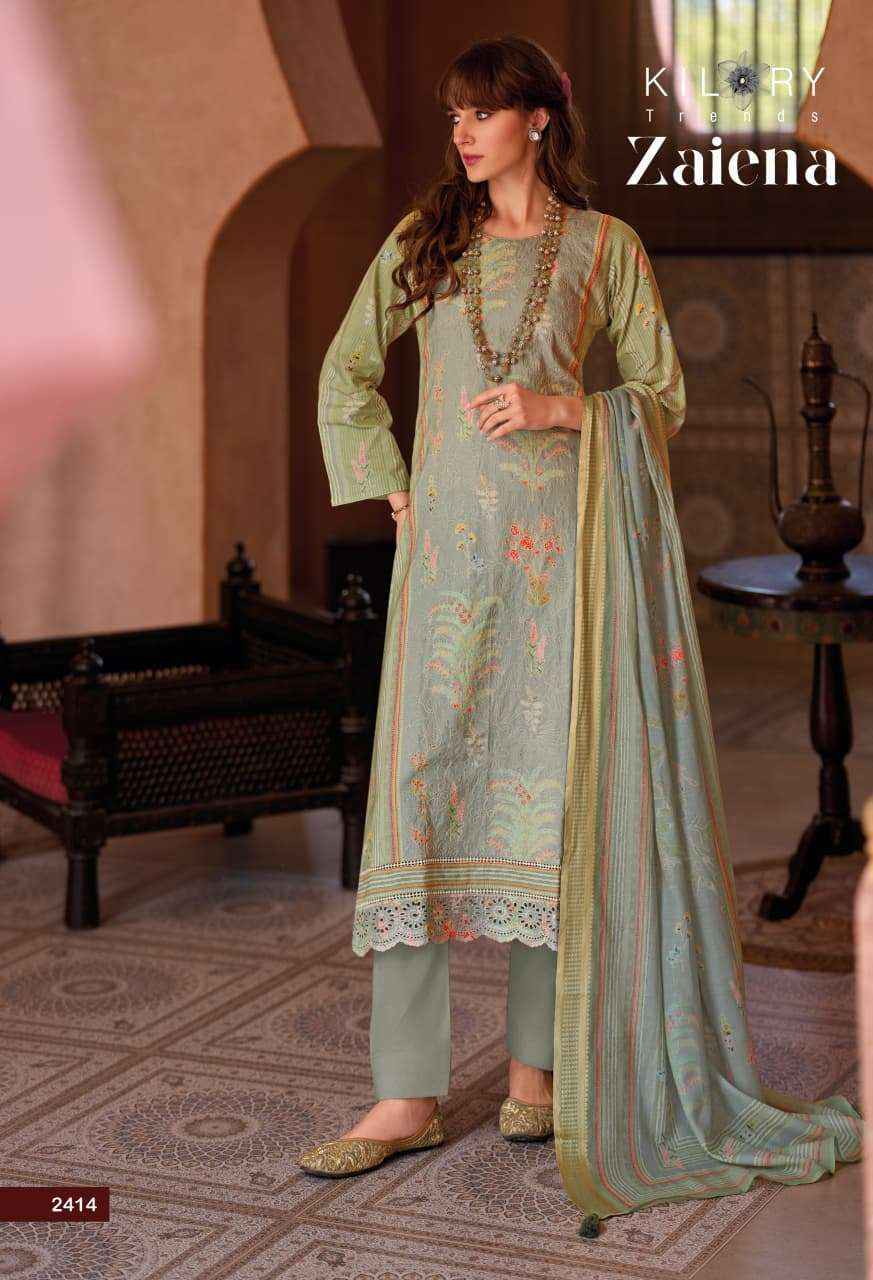 Kilory Trends Zaiena Lawn Cotton Dress Material Wholesale Collection ( 6 Pcs Catalog )