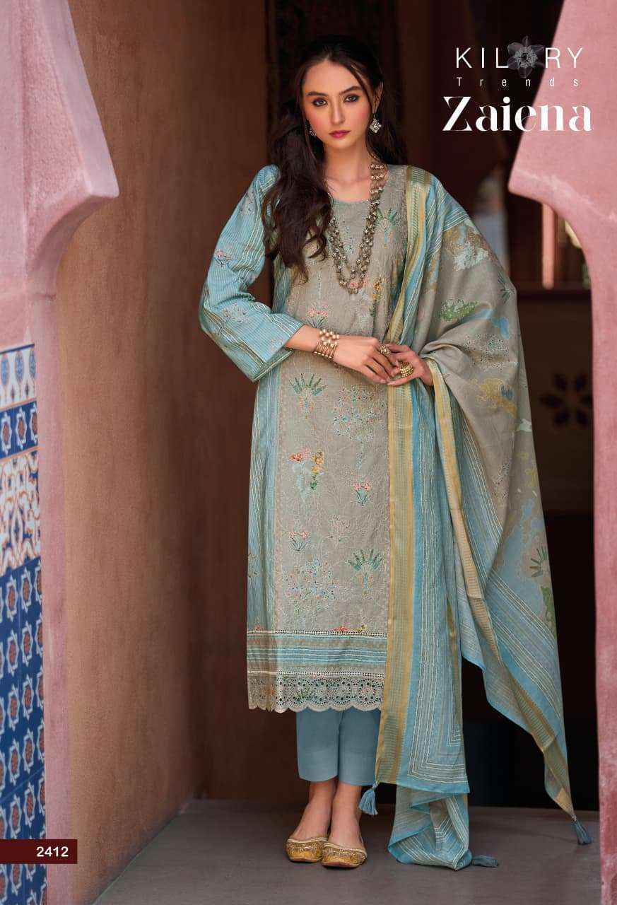 Kilory Trends Zaiena Lawn Cotton Dress Material Wholesale Collection ( 6 Pcs Catalog )