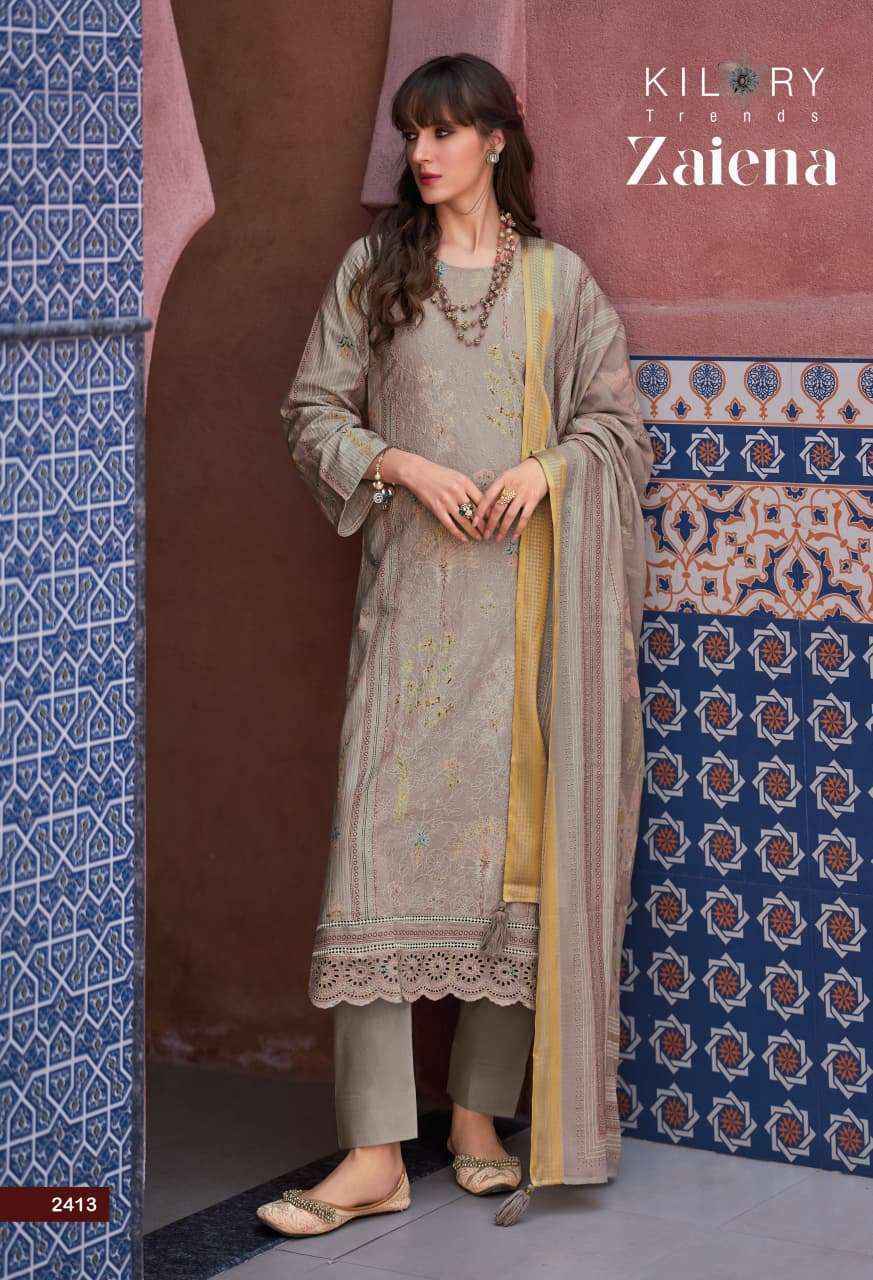 Kilory Trends Zaiena Lawn Cotton Dress Material Wholesale Collection ( 6 Pcs Catalog )