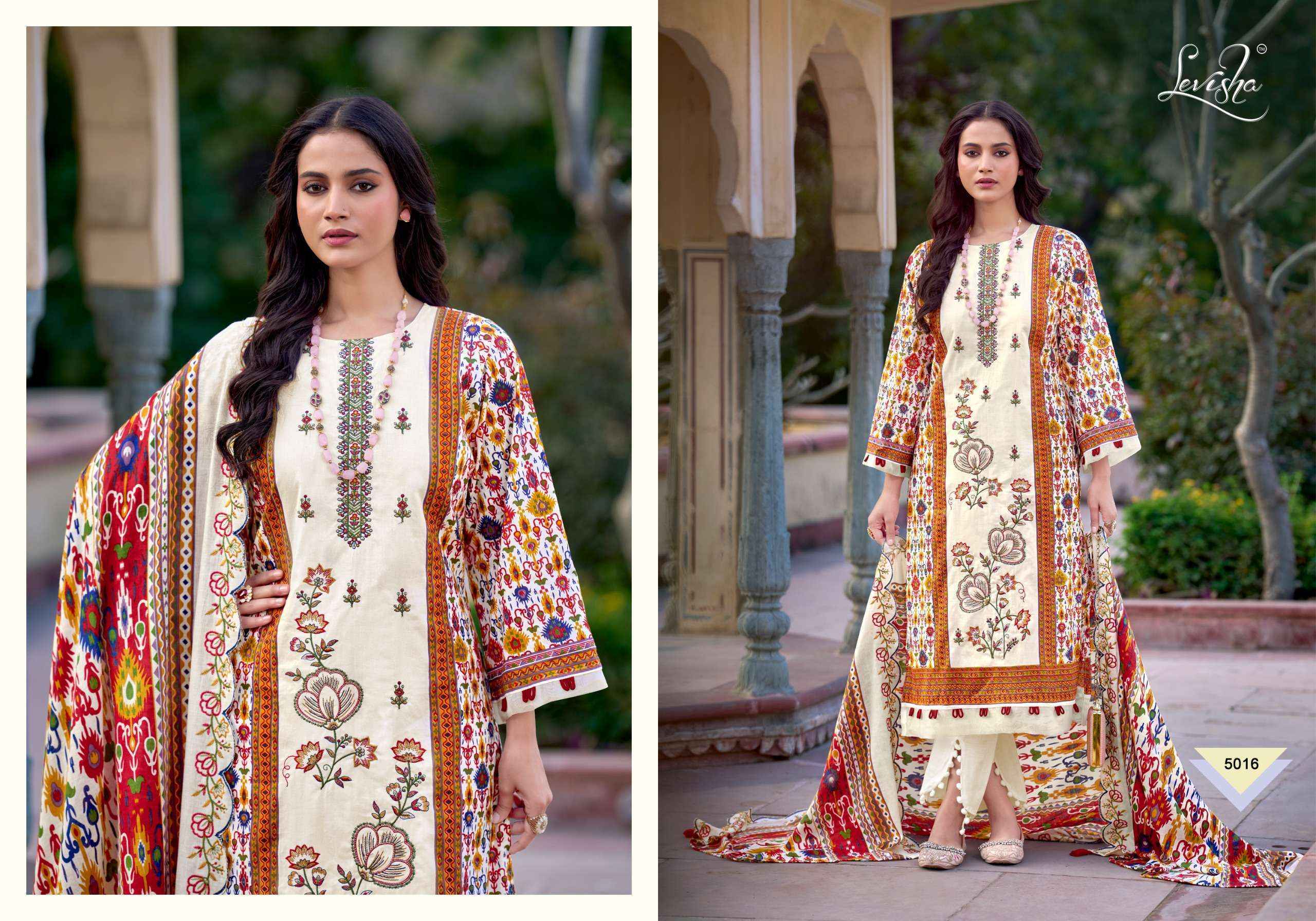 Levisha Bin Saeed Vol 5 Lawn Cotton Dress Material Wholesale Collection ( 6 Pcs Catalog )