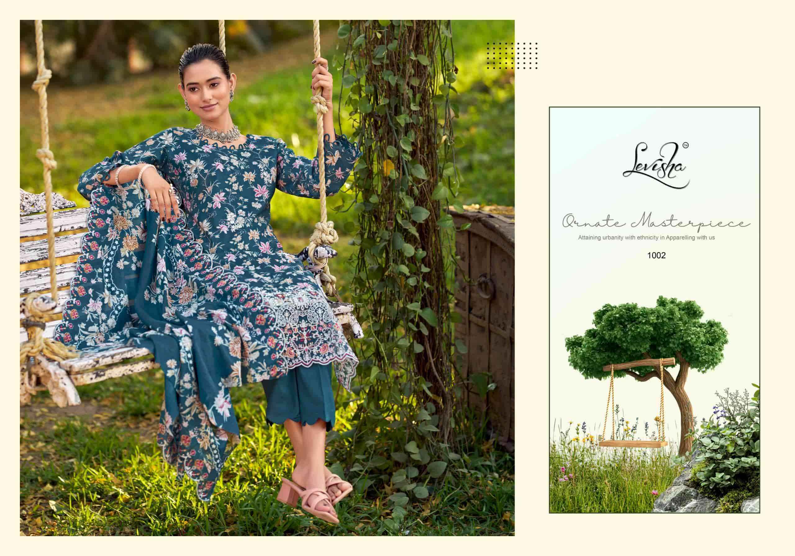 Levisha Chikakari Pure Lawn Cotton Dress Material Wholesale Online Price ( 6 Pcs Catalogue )