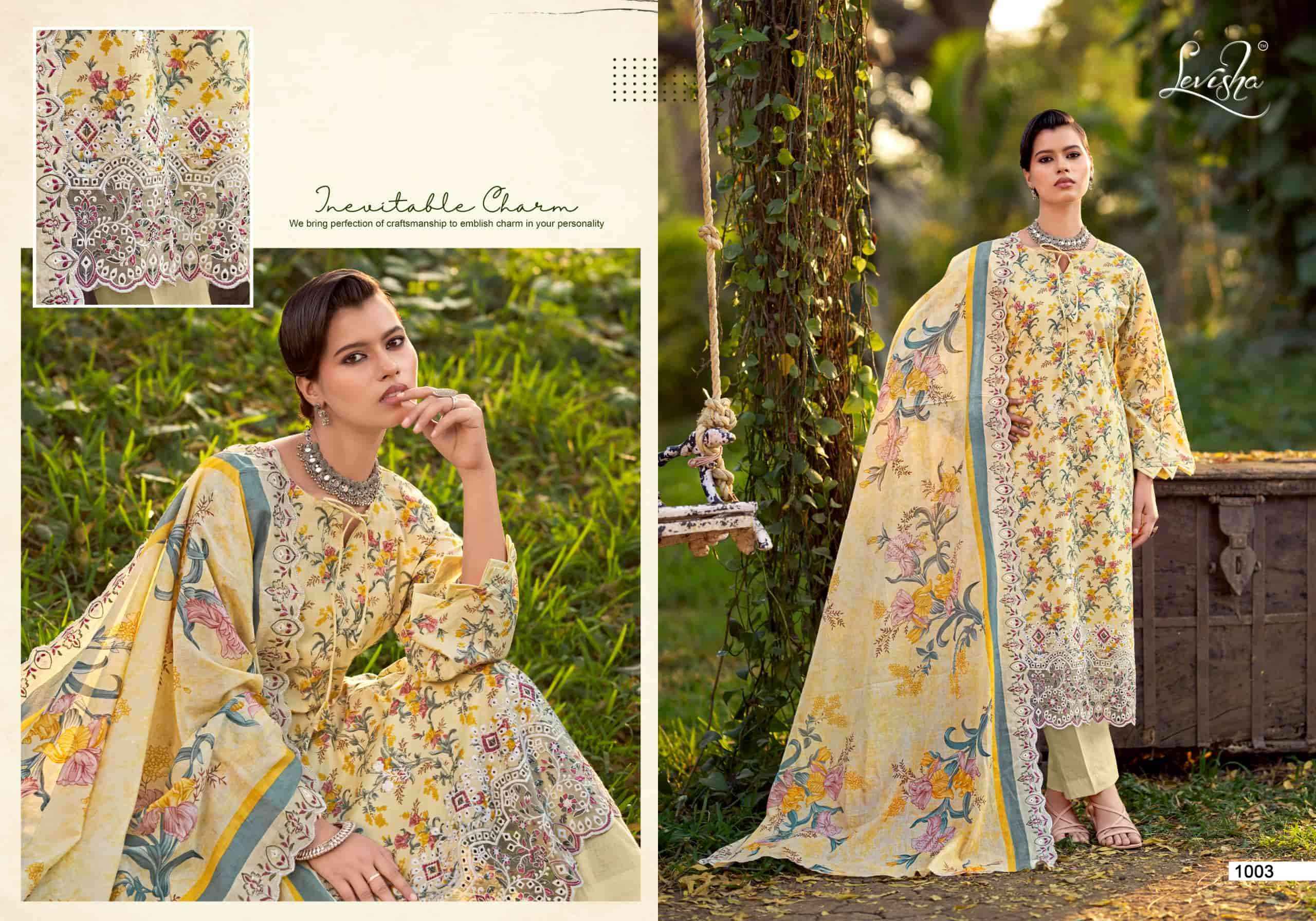 Levisha Chikakari Pure Lawn Cotton Dress Material Wholesale Online Price ( 6 Pcs Catalogue )