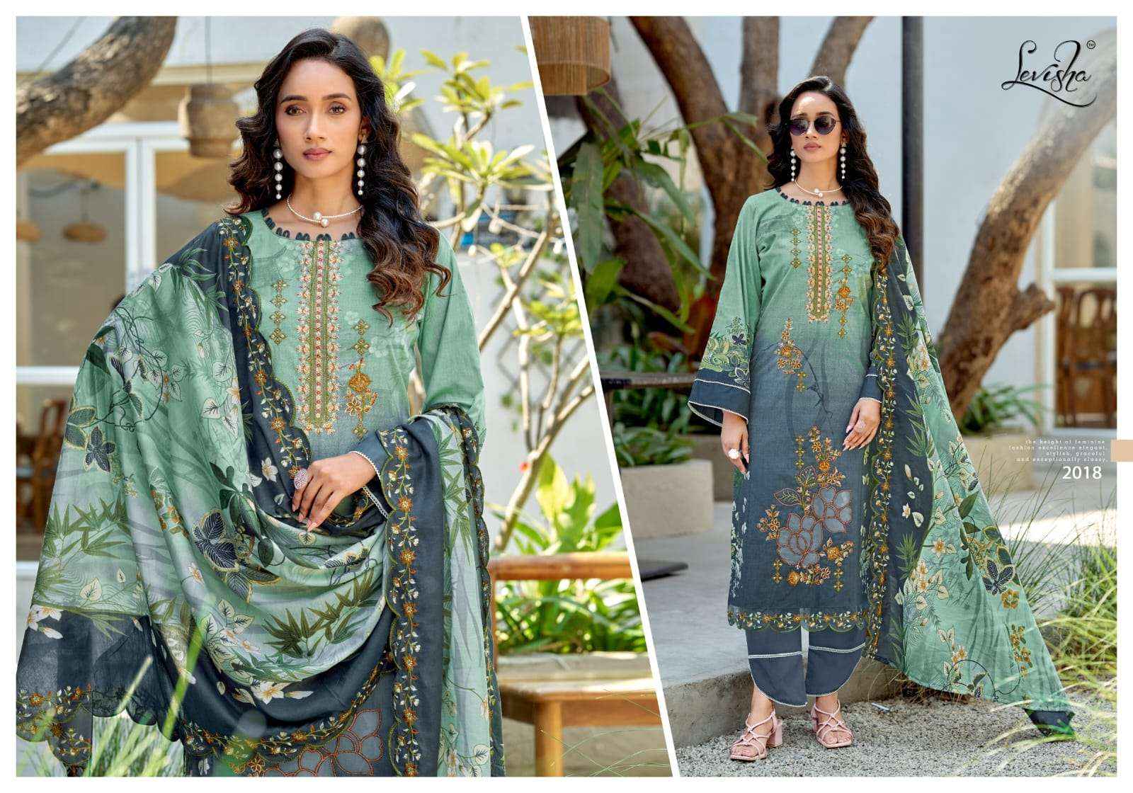 Levisha Mehbooba Vol 2 Cemric Lawn Cotton Dress Material Wholesale online Price ( 6 Pcs Catalogue )