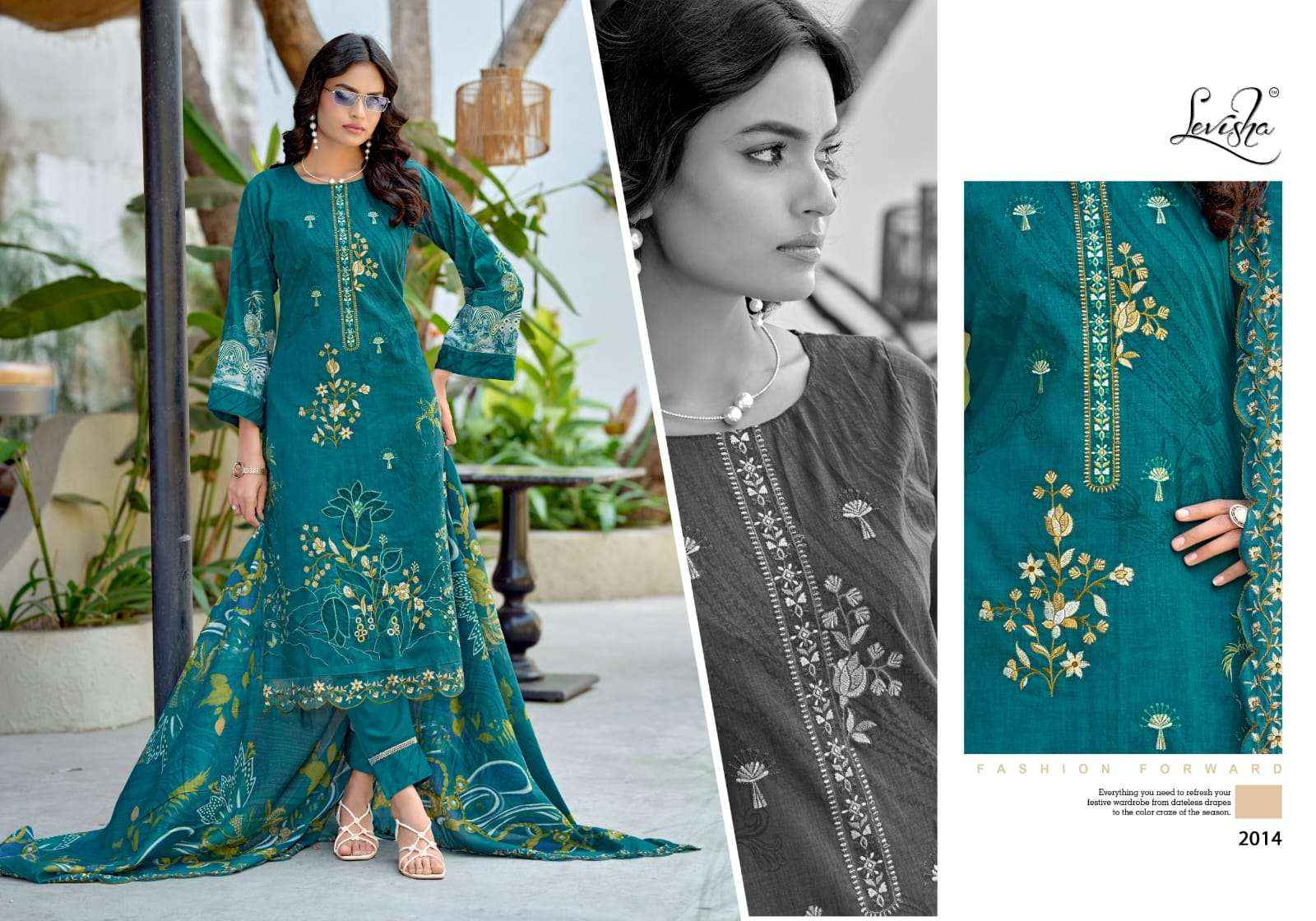 Levisha Mehbooba Vol 2 Cemric Lawn Cotton Dress Material Wholesale online Price ( 6 Pcs Catalogue )