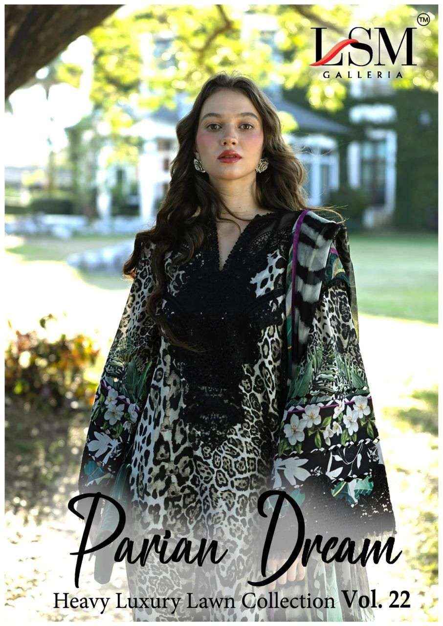 Lsm Parian Dream Vol 22 Lawn Cotton Dress Material Pakistani Suits Wholesale ( 6 Pcs Catalogue )