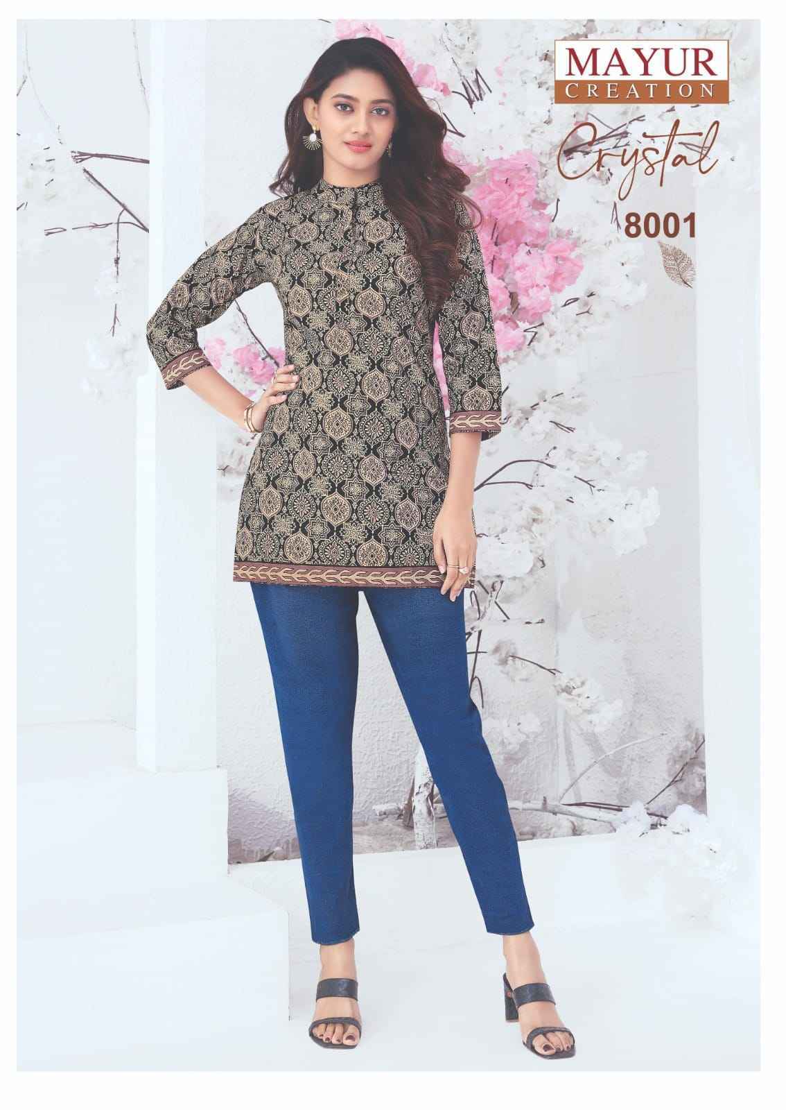 Mayur Creation Crystal Vol 8 Poplin Cotton Tunic Top Collection ( 12 Pcs Catalog )