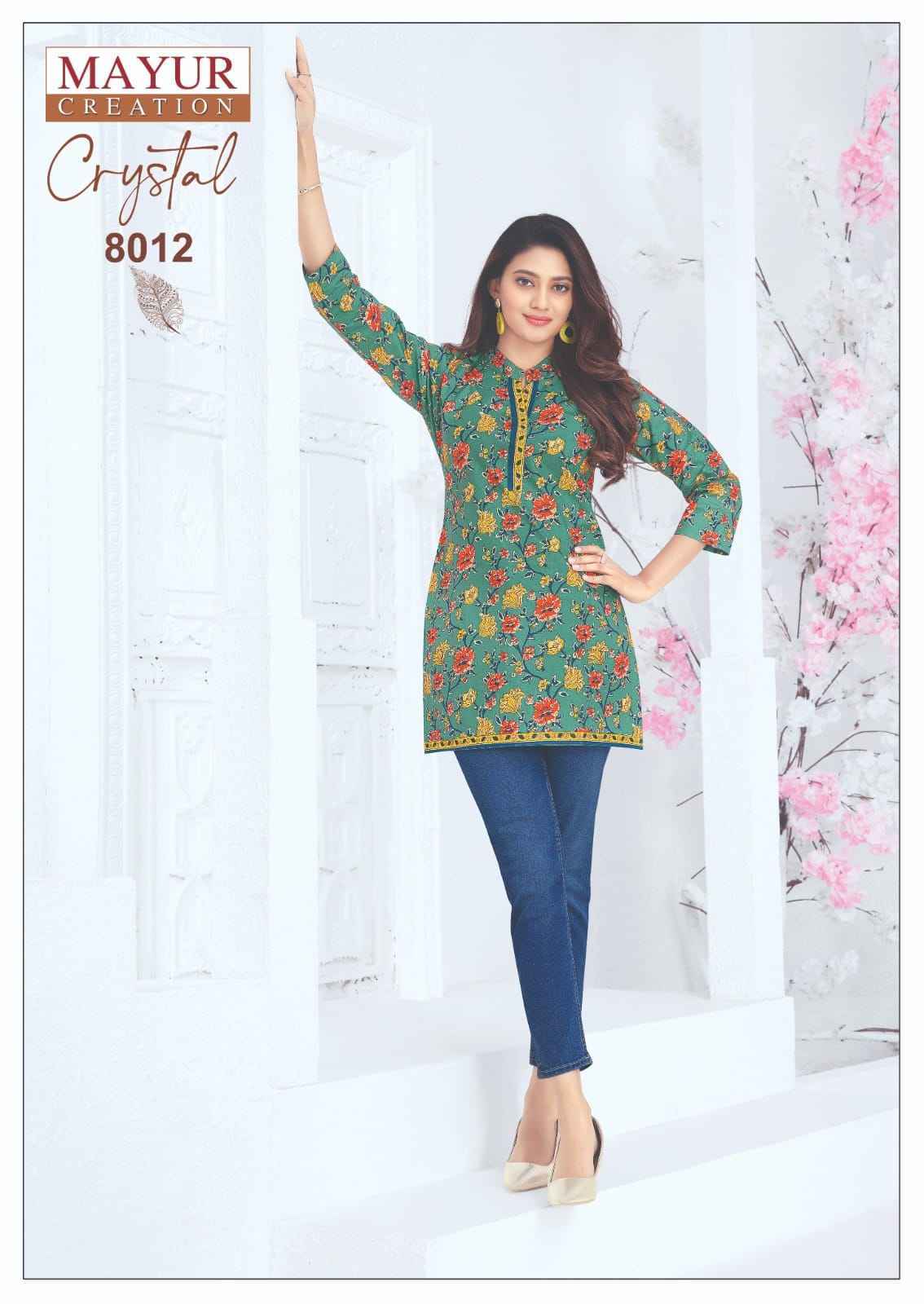 Mayur Creation Crystal Vol 8 Poplin Cotton Tunic Top Collection ( 12 Pcs Catalog )