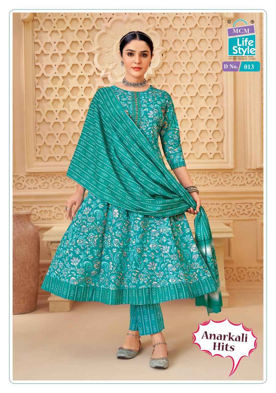 MCM Anarkali Hits Vol-1 Anarkali Style Kurti Pant With Dupatta Collection ( 10 Pcs Catalog )