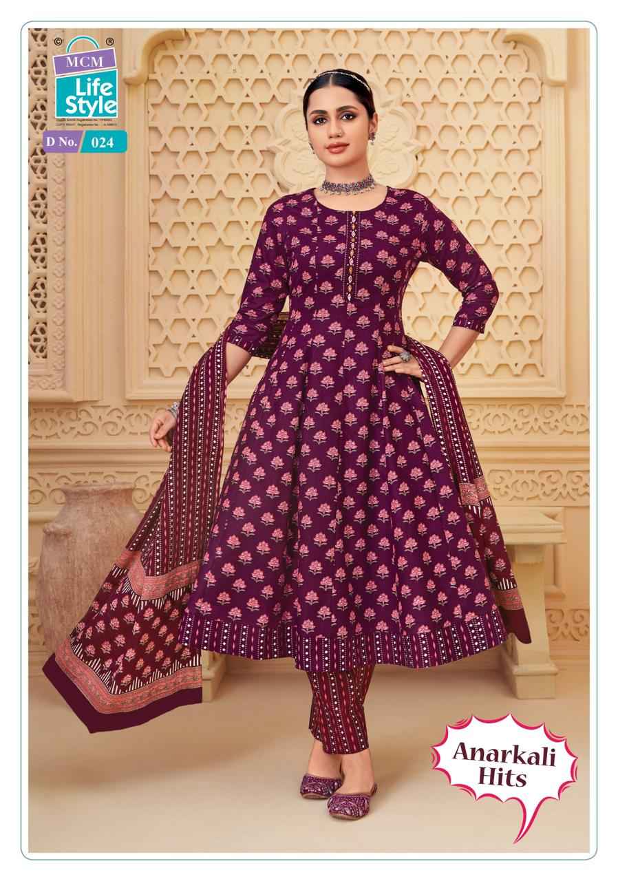 MCM Anarkali Hits Vol-1 Anarkali Style Kurti Pant With Dupatta Collection ( 10 Pcs Catalog )