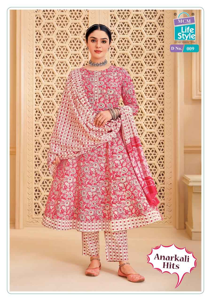 MCM Anarkali Hits Vol-1 Anarkali Style Kurti Pant With Dupatta Collection ( 10 Pcs Catalog )